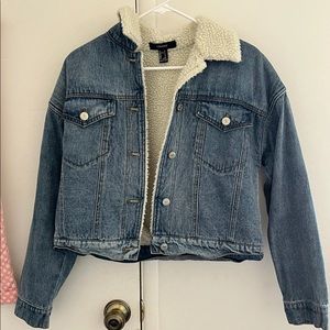 Forever 21 Sherpa Denim Jacket